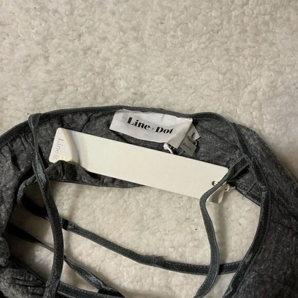 Line & Dot Charcoal Gray Bralette NWT - Picture 4 of 7